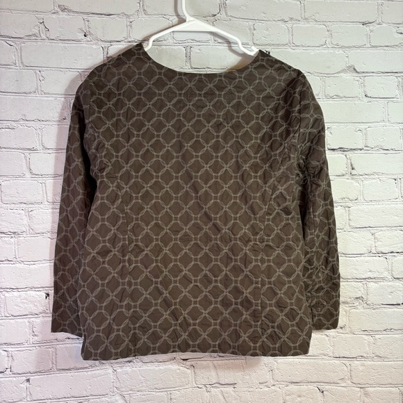 J. Jill Brown Quilted Utility Jacket Size Large - Picture 2 of 9